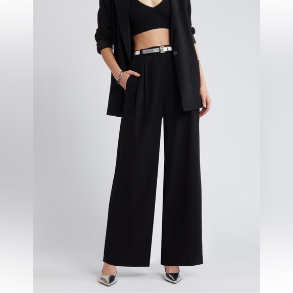Open Edit High Waist Wide Leg Trousers - Picture 1 of 3